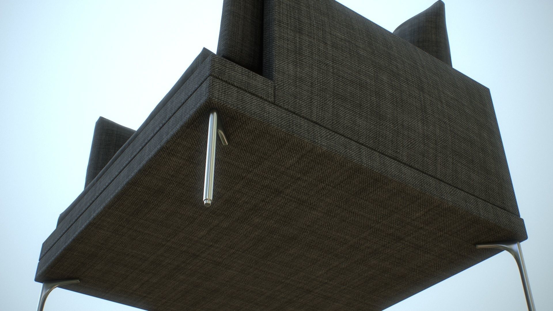 Single Sofa Chair Low-poly 3D model_15