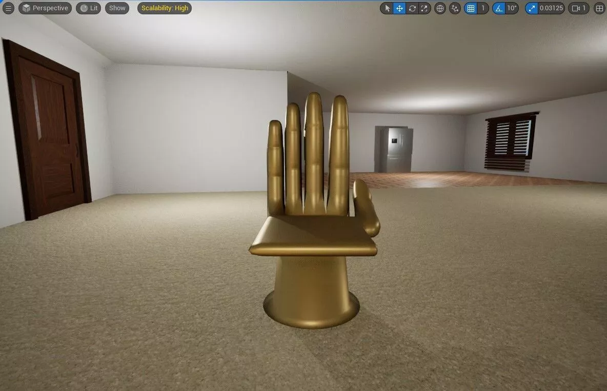 Psychedelic Hand Chair Free 3D model