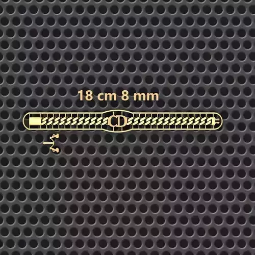 8 MM 18 CM  CUBAN LINK CHAIN FOR BRACELET OR NECKLACE 3D print model