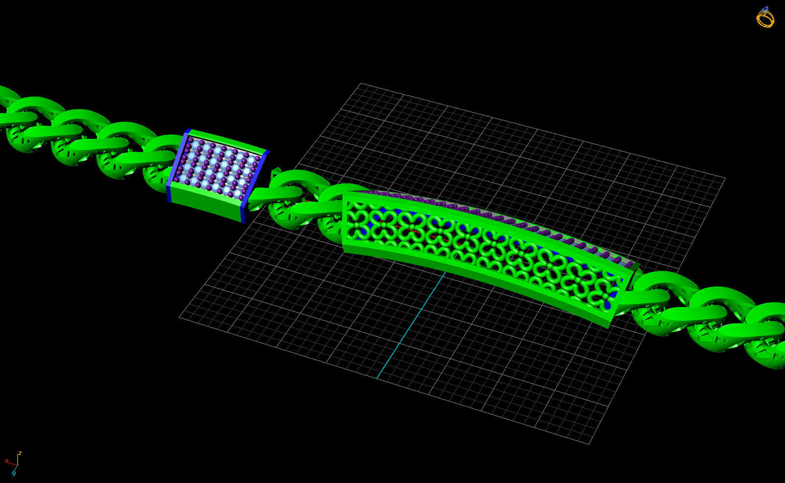 6 MM 18 CM CUBAN LINK CHAIN FOR BRACELET OR NECKLACE 3D print model_6