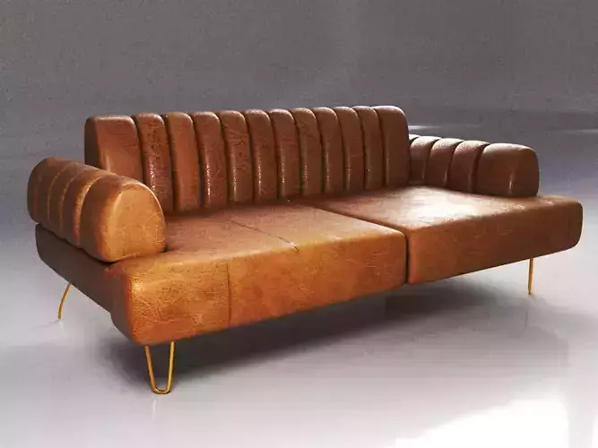 Sofa 02 Low-poly 3D model