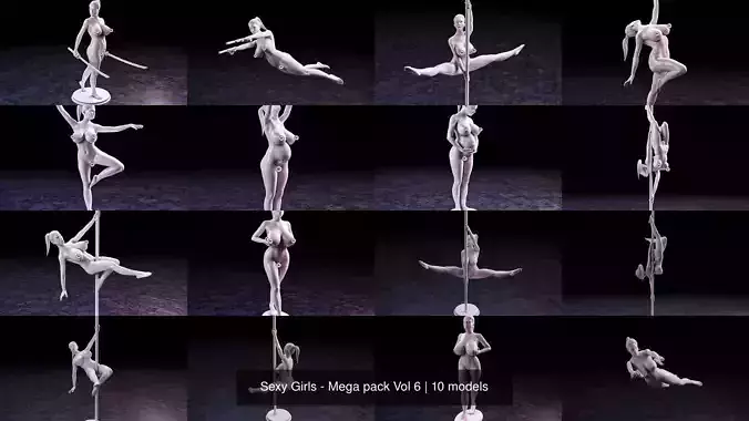 Sexy Girls - Mega pack Vol 6 3D Model Collection