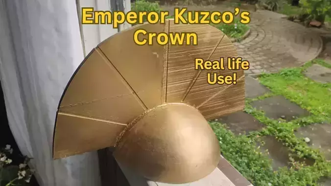 Emperor Kuzco Crown   Real Life Crown 3D print model