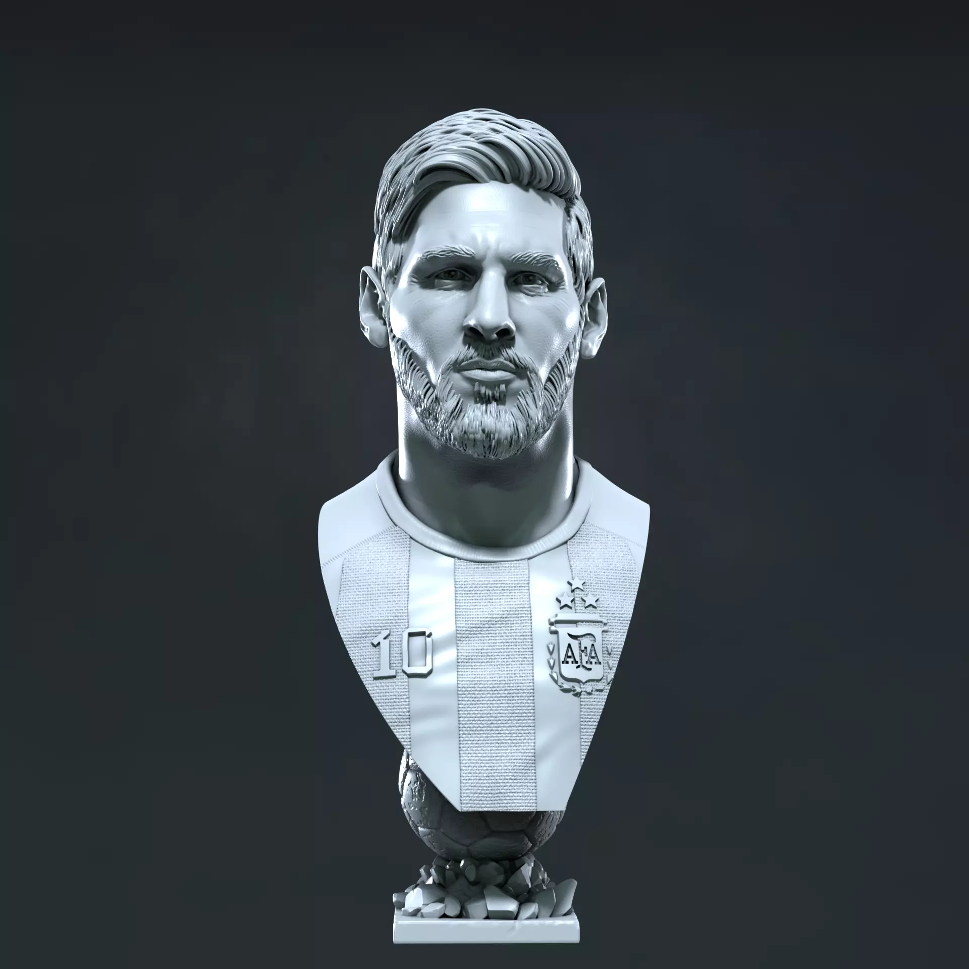 Lionel Messi 3D bust for printing 3D print model_0
