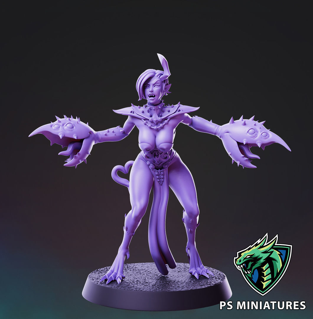Demons of Excess - Demonettes Pose 2 3D print model_13