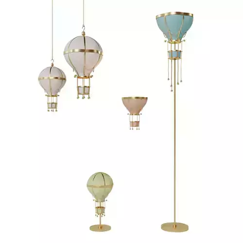 Flying balloon themed lamp collection