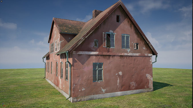 East Europe Rural House Low Poly Low-poly 3D model 5