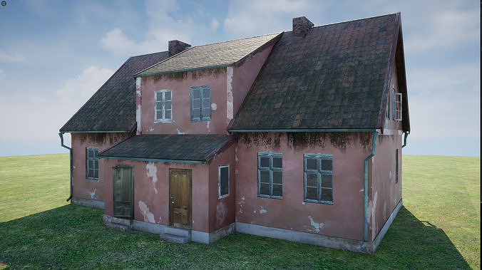 East Europe Rural House Low Poly Low-poly 3D model 7
