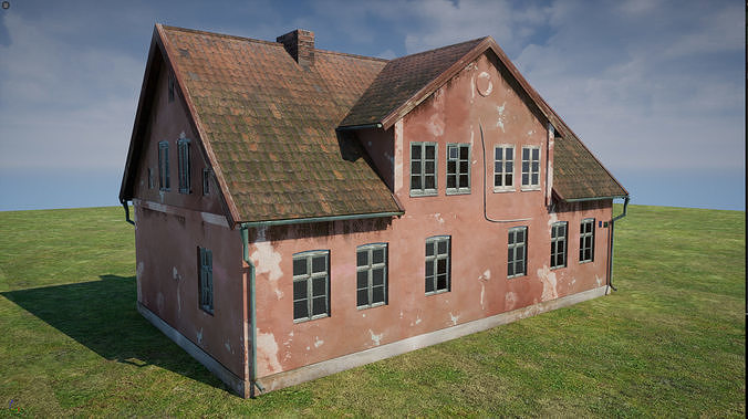 East Europe Rural House Low Poly Low-poly 3D model 3