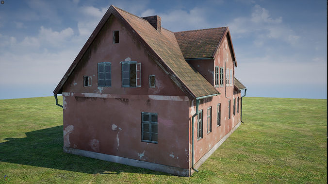 East Europe Rural House Low Poly Low-poly 3D model 2