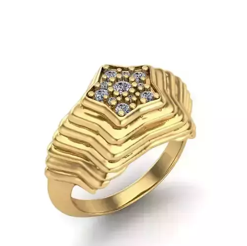 Star ring 3D print model