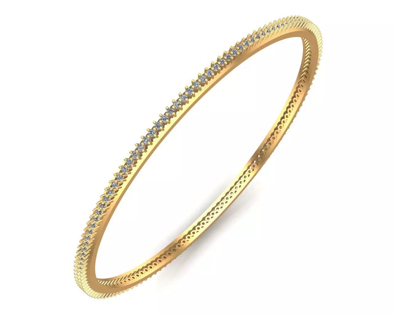 Gold Diamond Look Light Bangle 3D print model