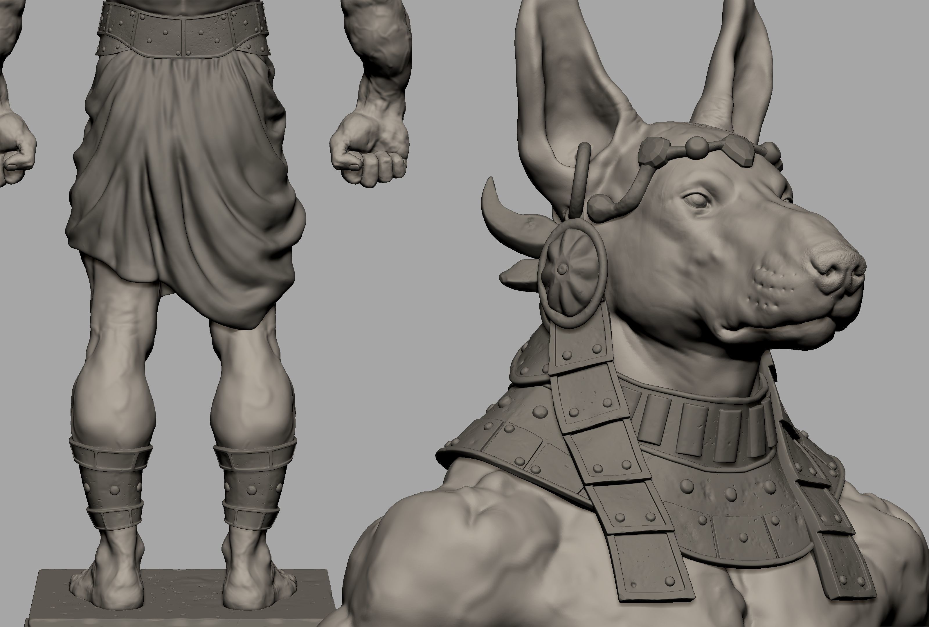 Anubis Figure 3D print model_19