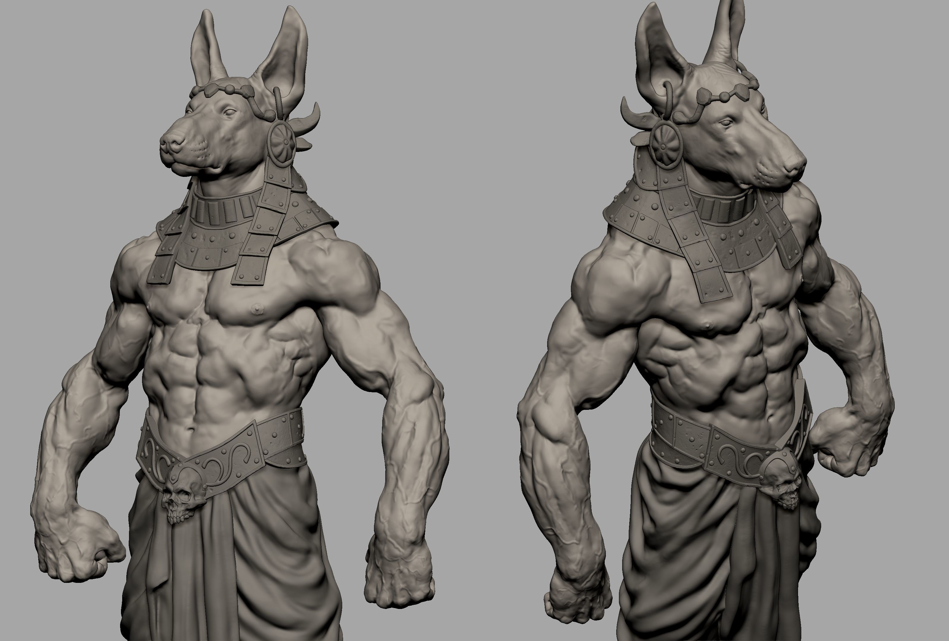 Anubis Figure 3D print model_17