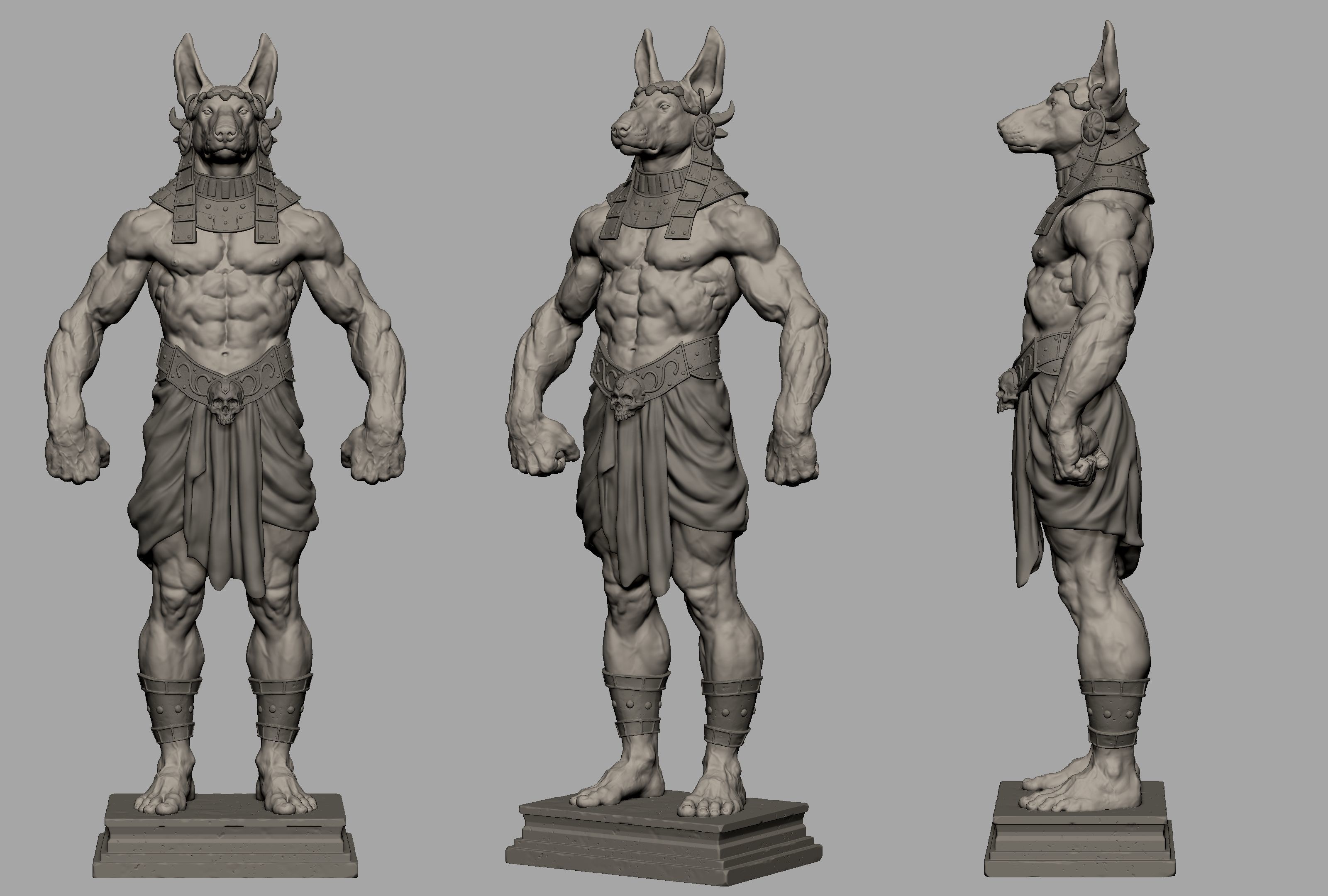 Anubis Figure 3D print model_16