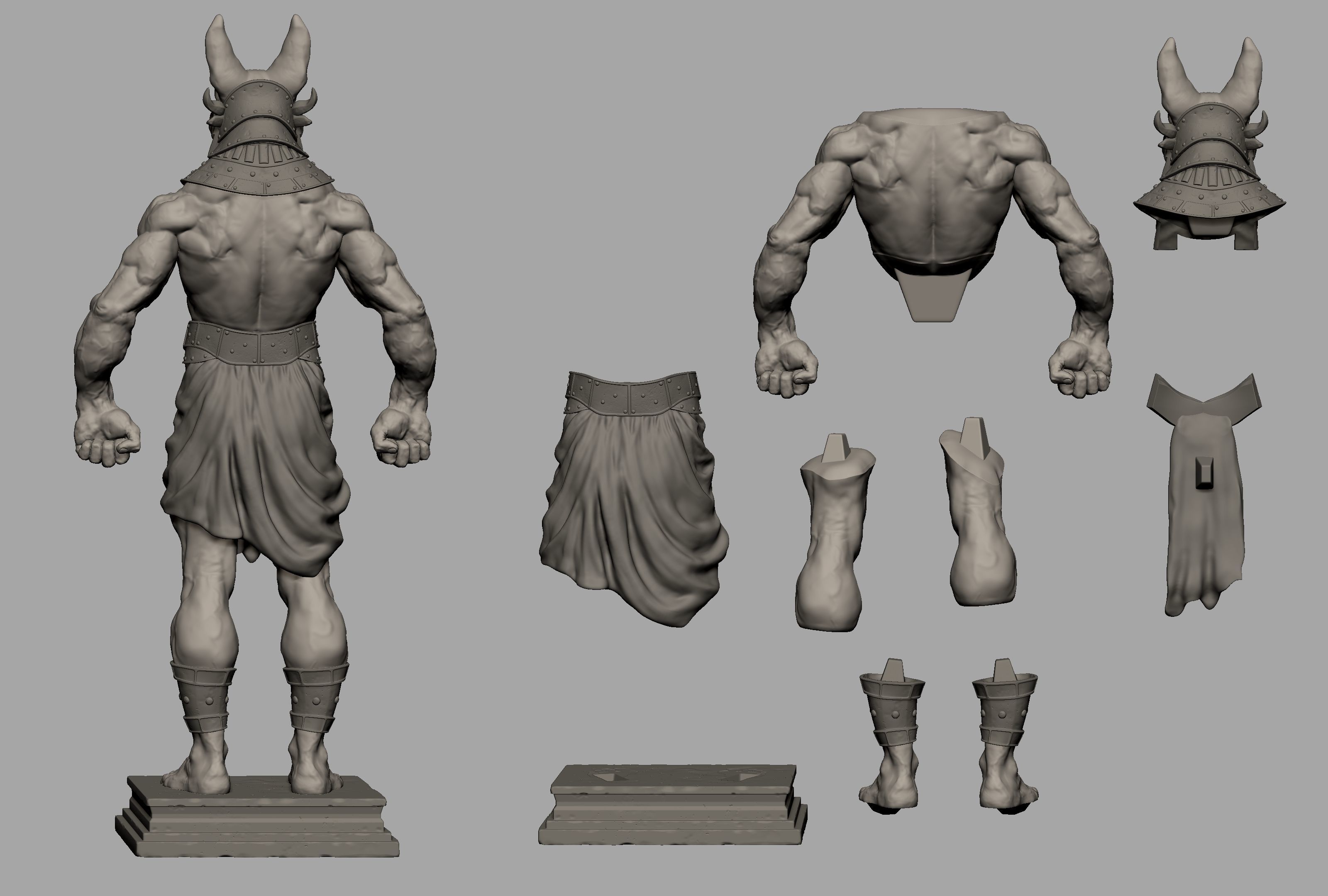 Anubis Figure 3D print model_13