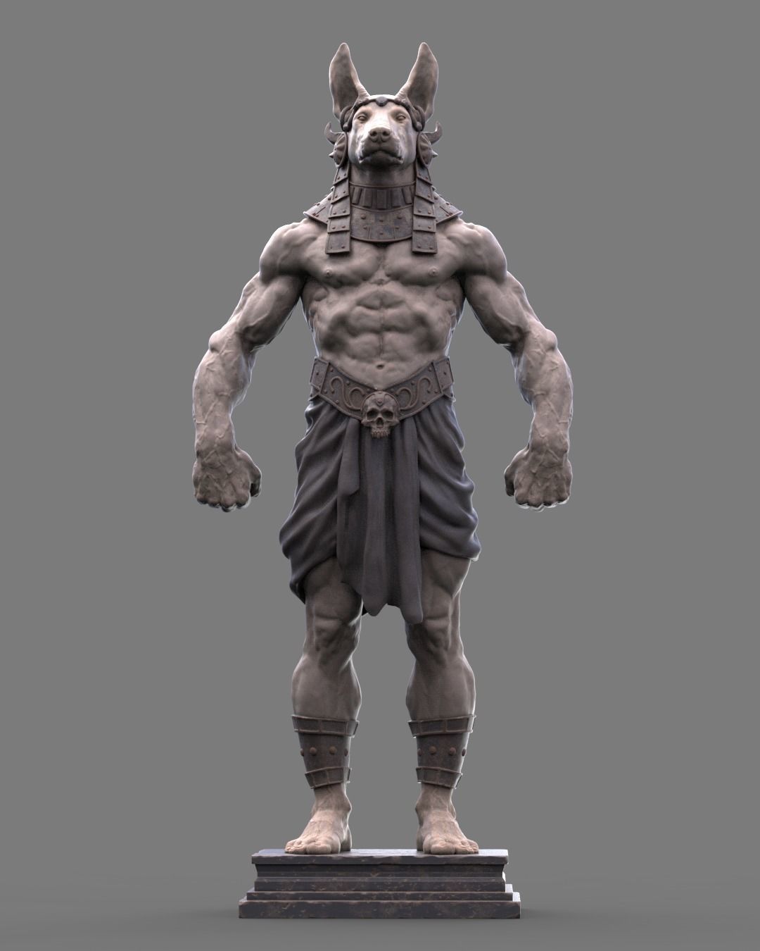 Anubis Figure 3D print model_2