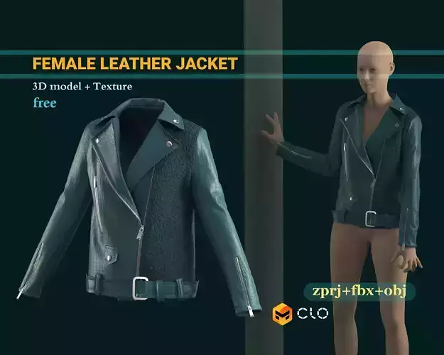 female leather jacket
