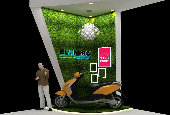 12 mtr x 12mtr Exhibition stand 4side open 3D print model_12