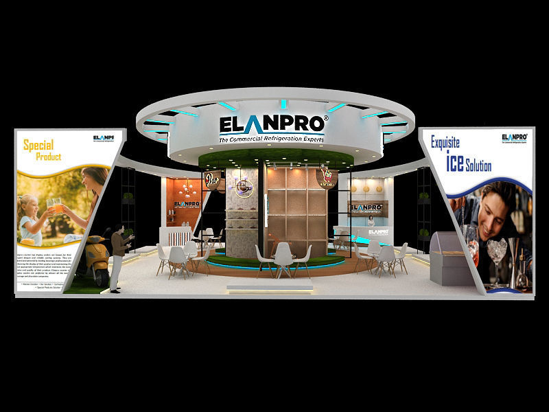 12 mtr x 12mtr Exhibition stand 4side open 3D print model_3