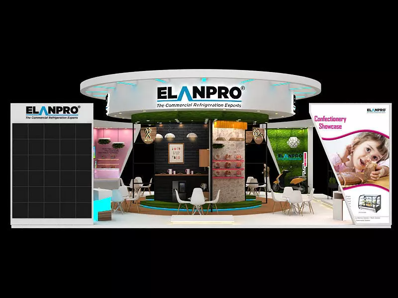 12 mtr x 12mtr Exhibition stand 4side open 3D print model_0