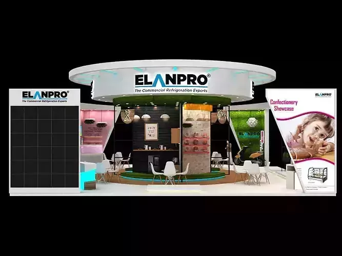 12 mtr x 12mtr Exhibition stand 4side open 3D print model