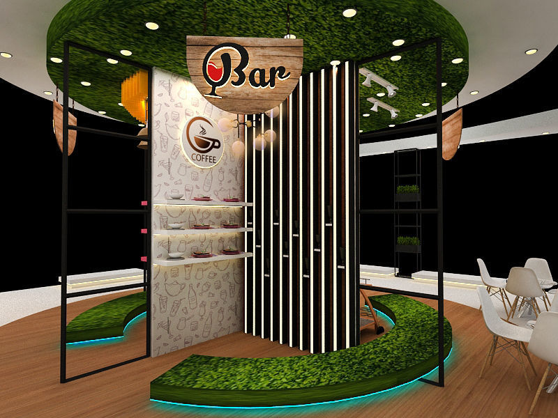 12 mtr x 12mtr Exhibition stand 4side open 3D print model_8