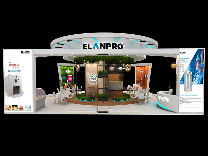 12 mtr x 12mtr Exhibition stand 4side open 3D print model_2
