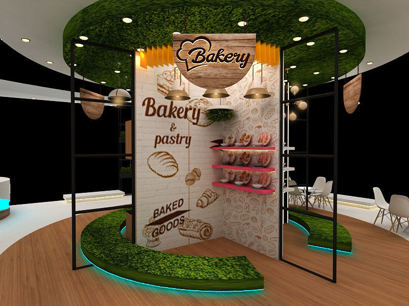 12 mtr x 12mtr Exhibition stand 4side open 3D print model_7