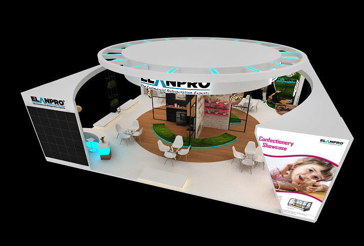12 mtr x 12mtr Exhibition stand 4side open 3D print model_14