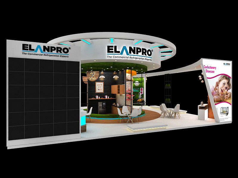 12 mtr x 12mtr Exhibition stand 4side open 3D print model_1