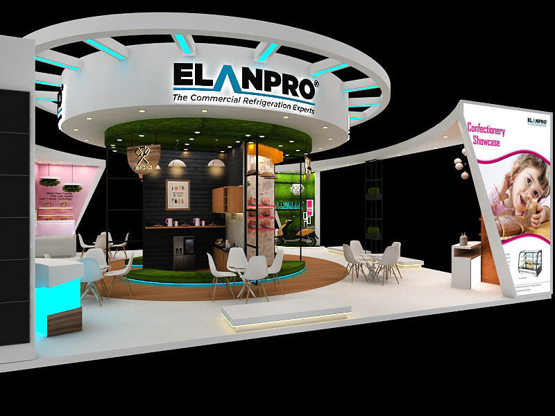 12 mtr x 12mtr Exhibition stand 4side open 3D print model_5