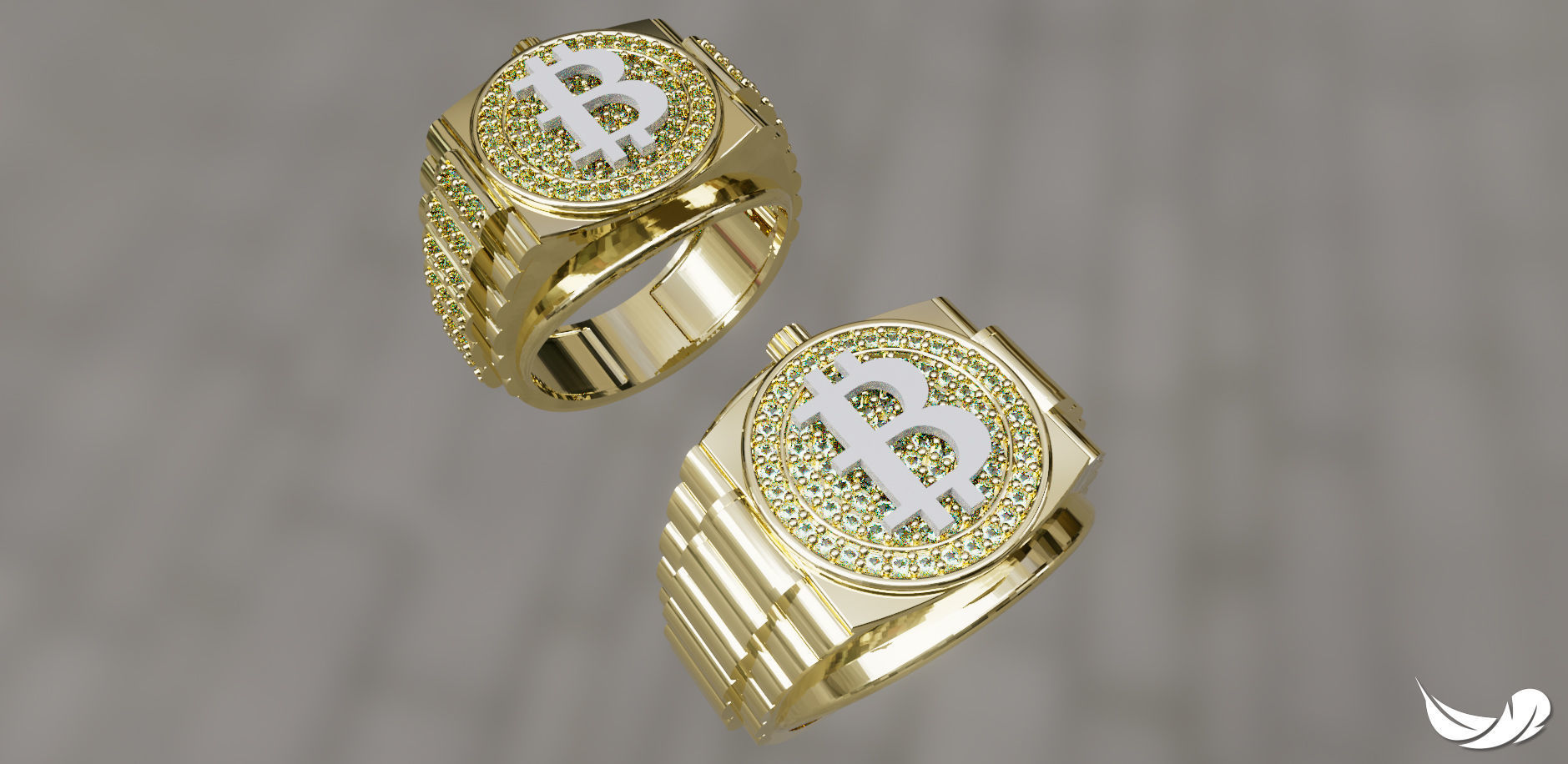 BIT-COIN 3D print model_1