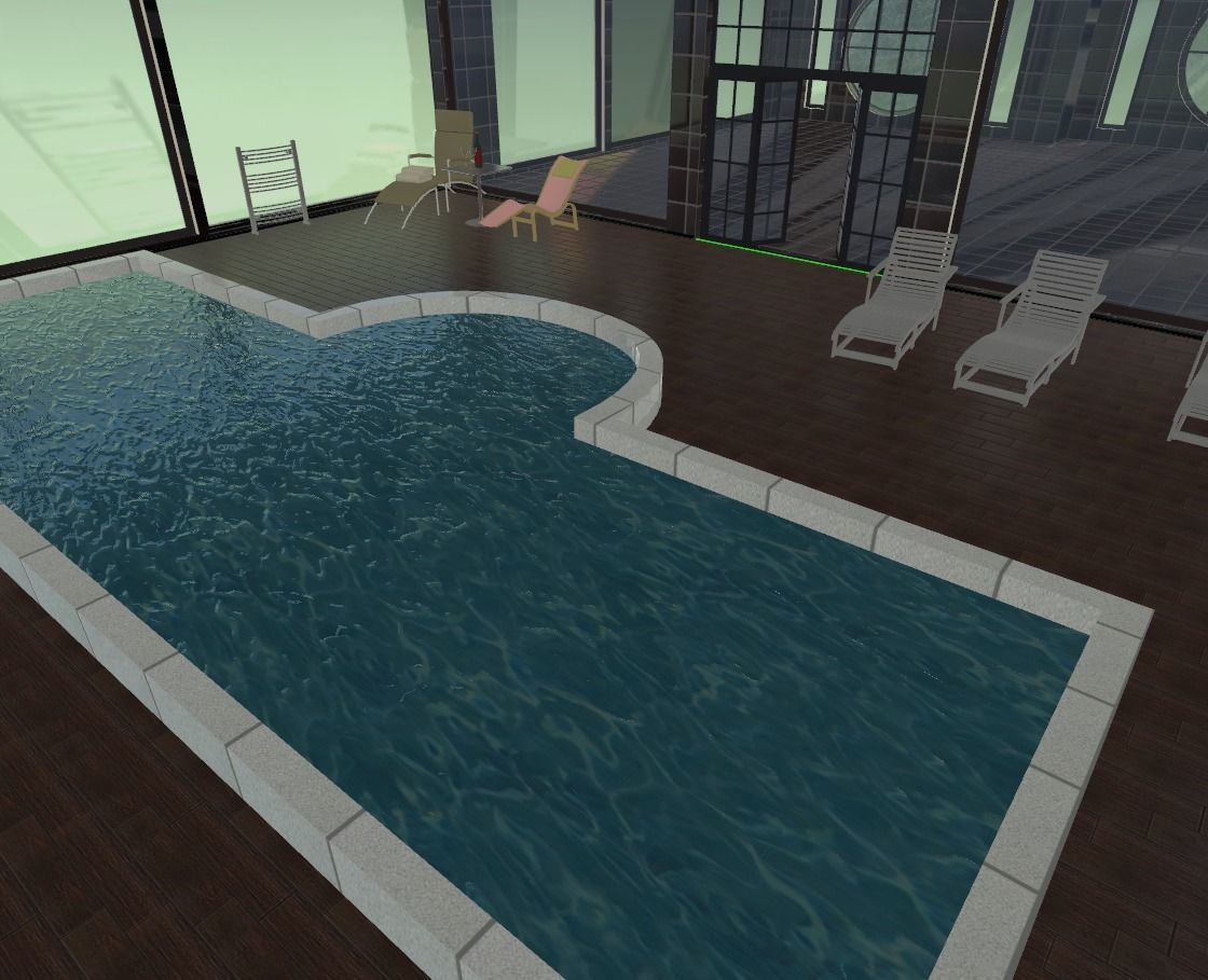 the glass house Low-poly 3D model_27