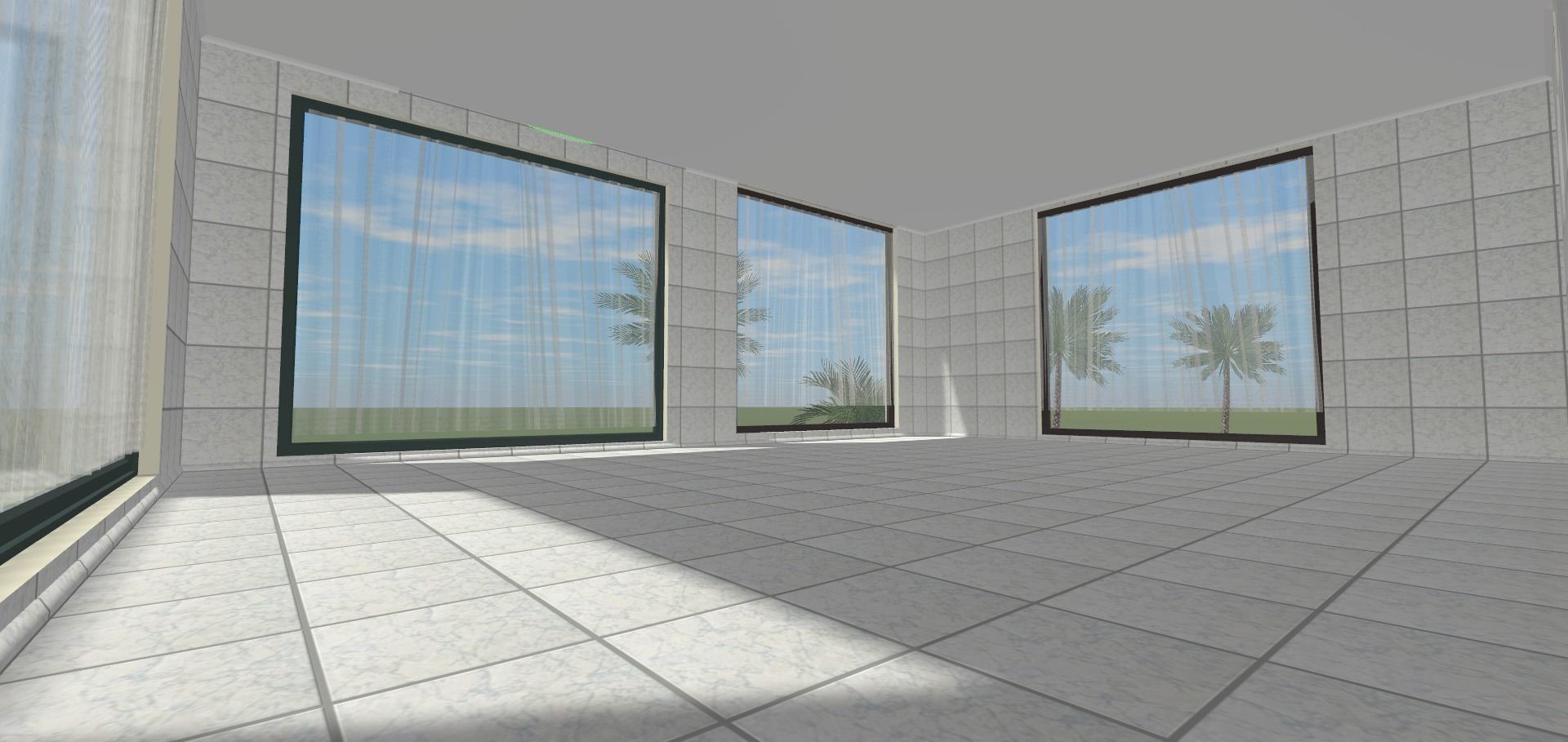 the glass house Low-poly 3D model_22