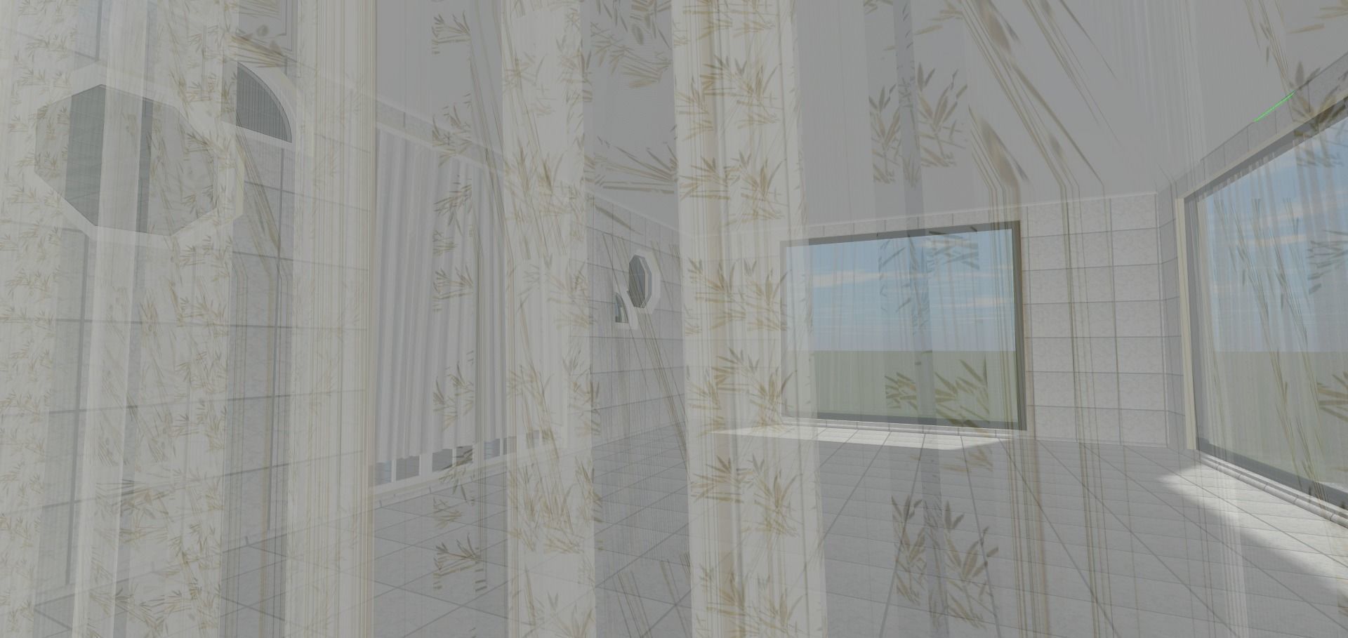 the glass house Low-poly 3D model_21