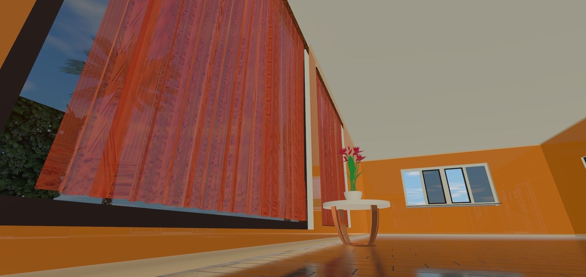 the glass house Low-poly 3D model_18