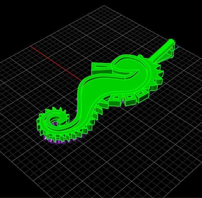 Seahorse pendant 3D print model 3D print model_9
