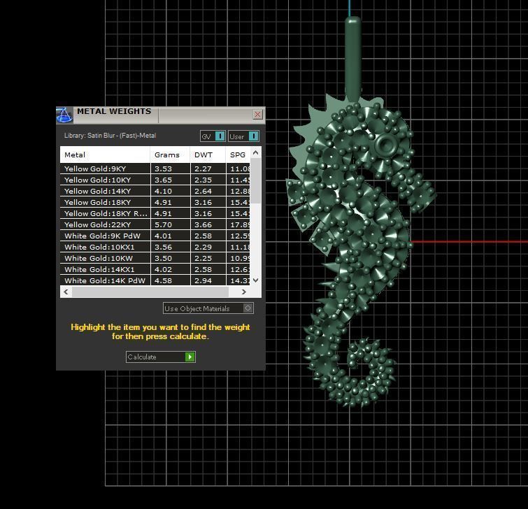Seahorse pendant 3D print model 3D print model_4