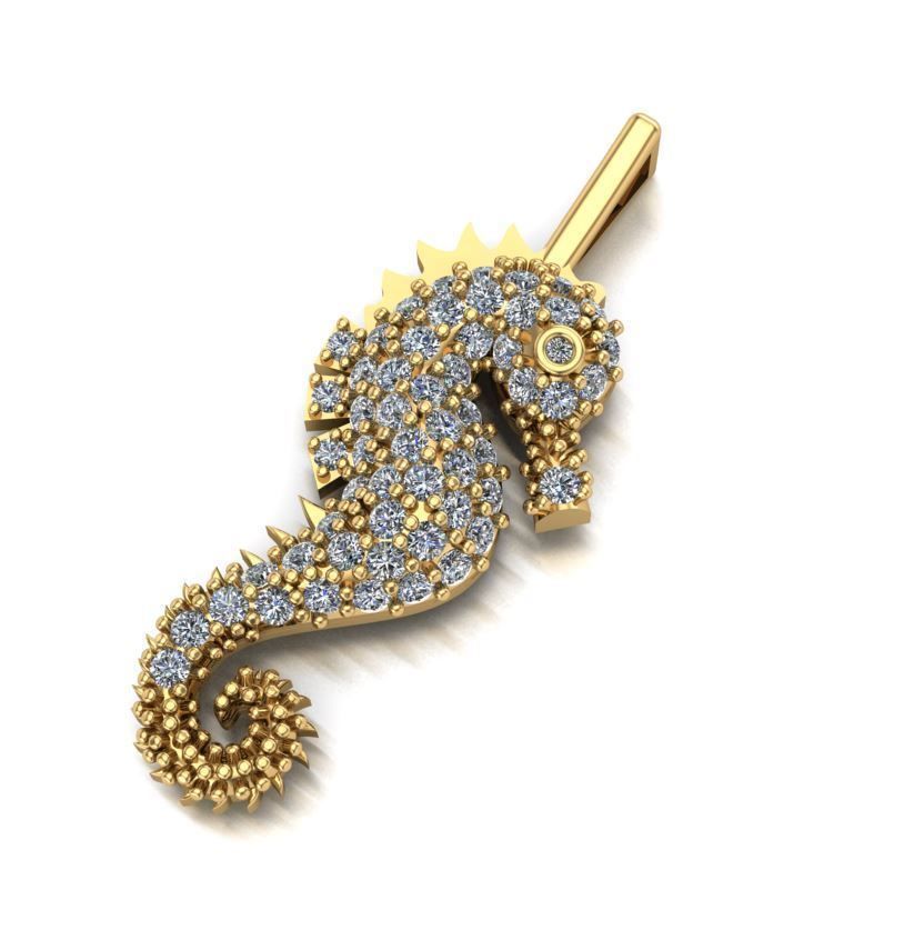 Seahorse pendant 3D print model 3D print model_1