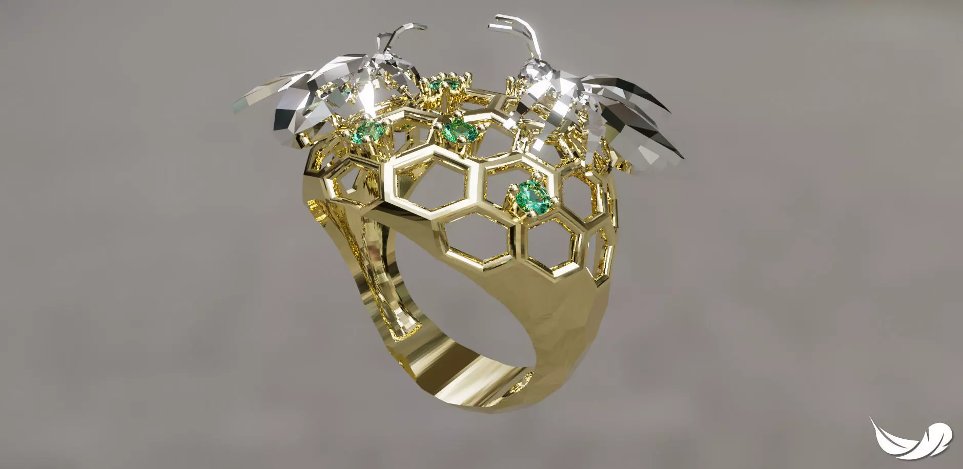 ring bee  3D print model_0