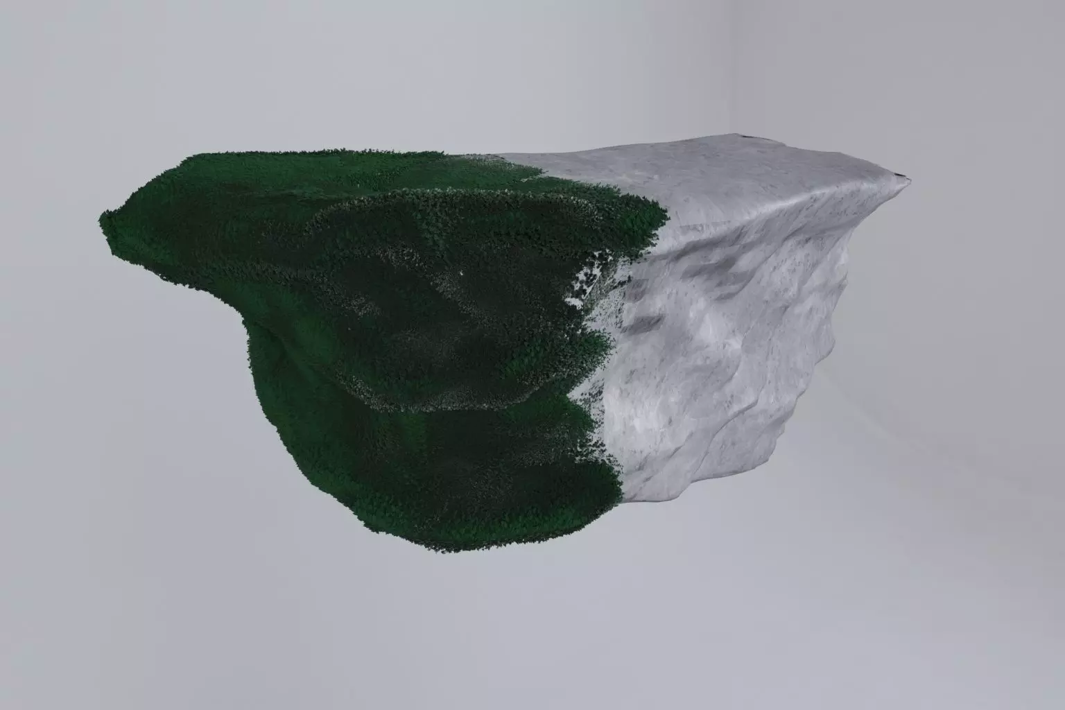 rock whith moss 3D model_0