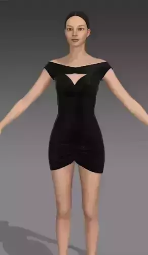 Dress heart neckline silk satin fabric elastic