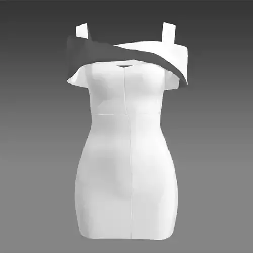 Dress mini white color 