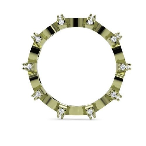 Alternating Diamond Eternity Band 0-39 Ct in 14K Gold 3D print model