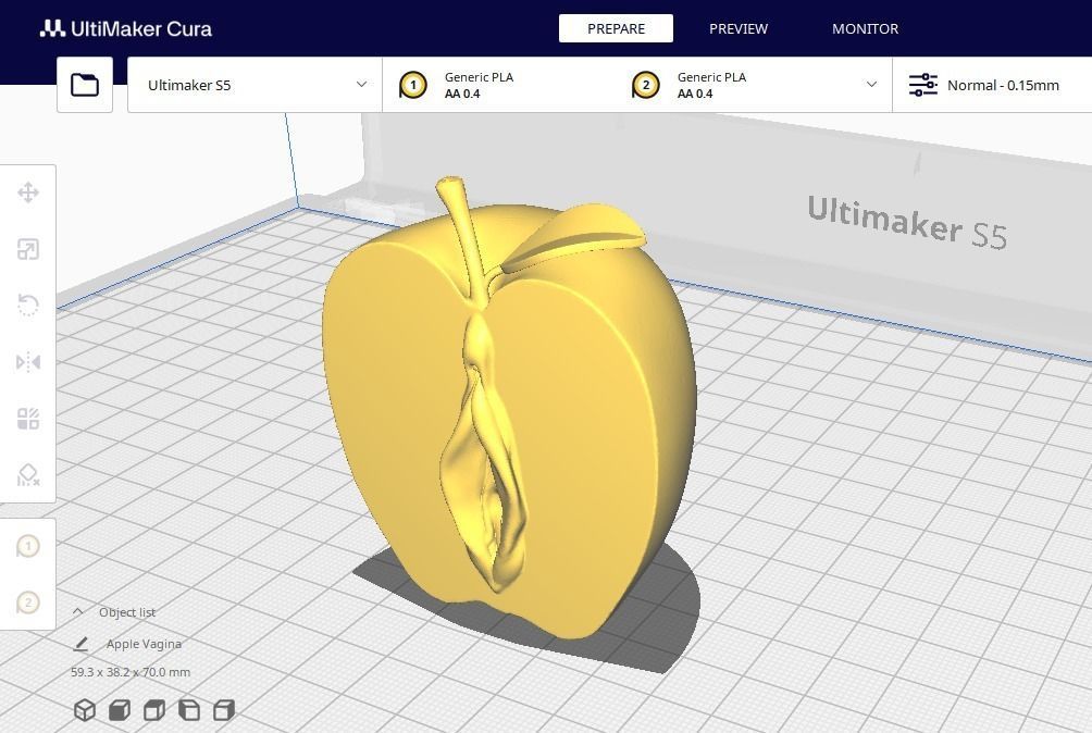 Tasty Apple 3D print model_6