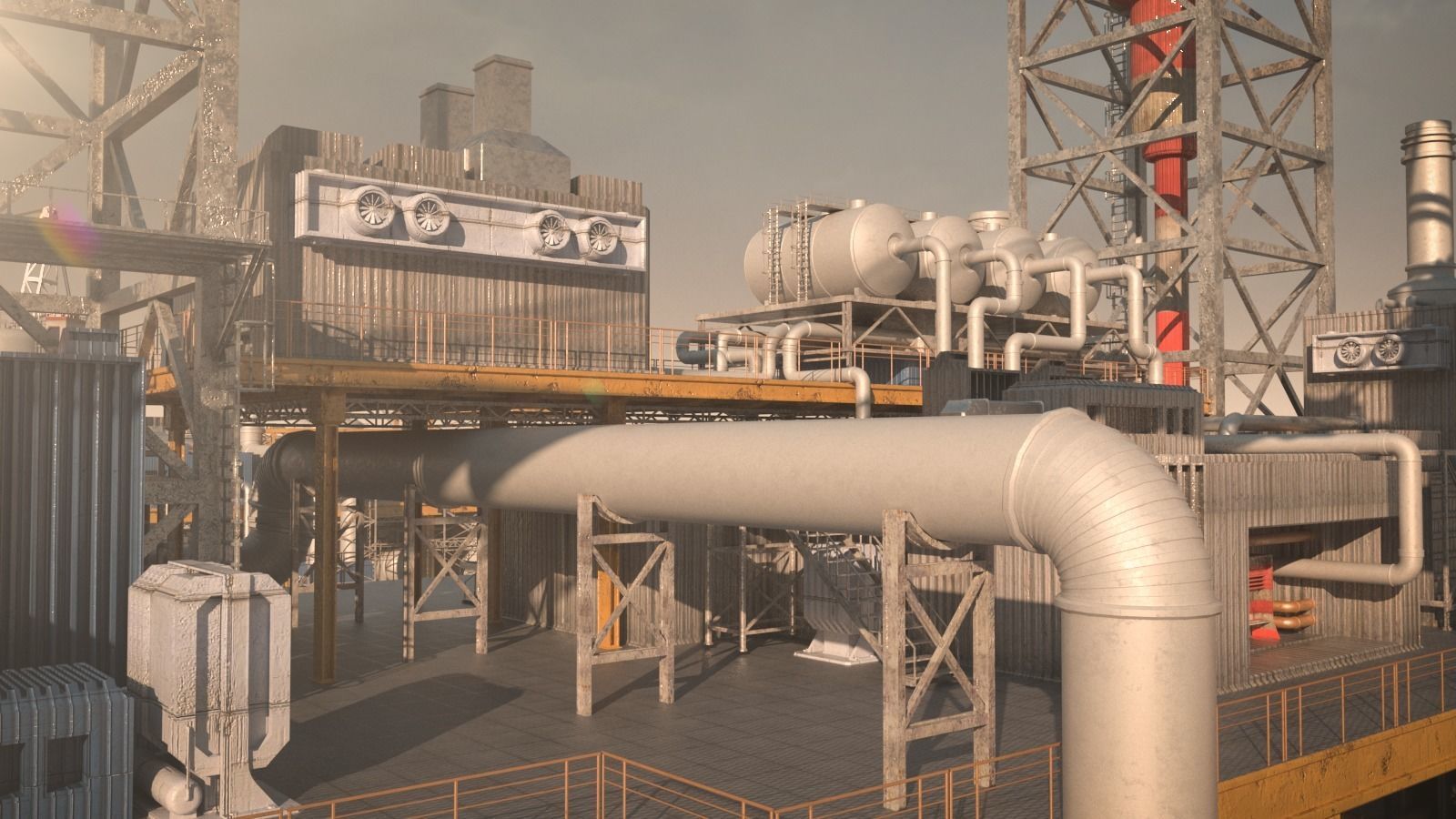 oil platform 3D model_8