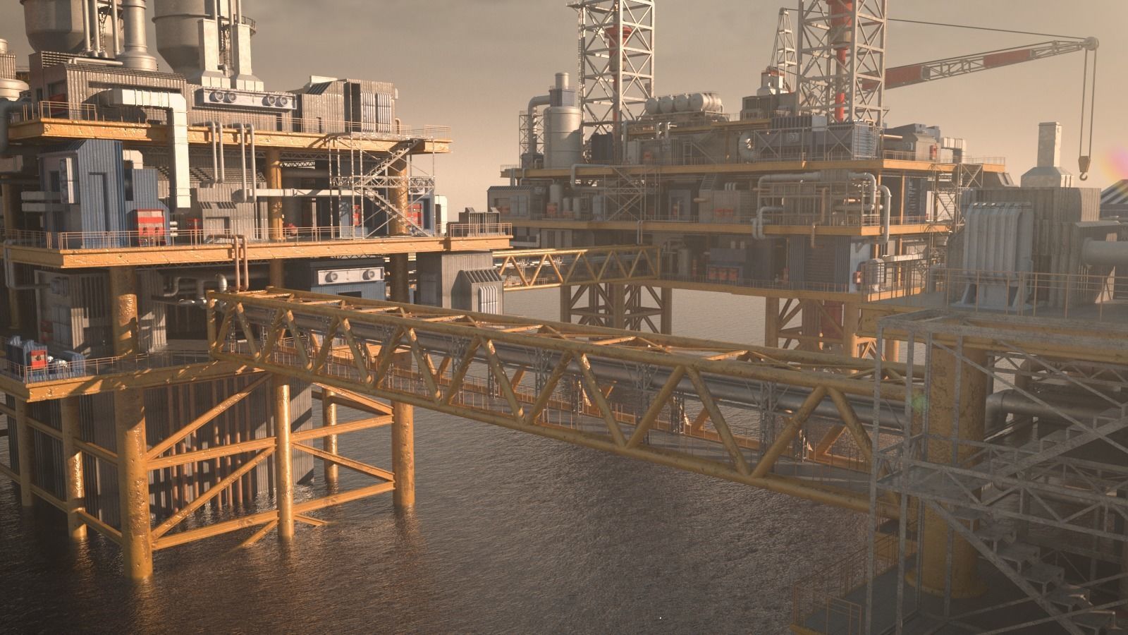 oil platform 3D model_2