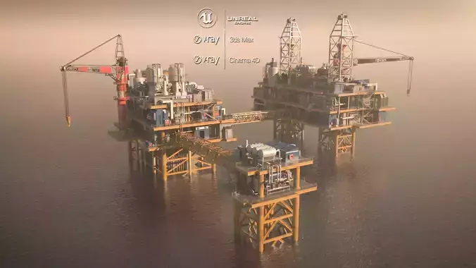 oil platform 3D model