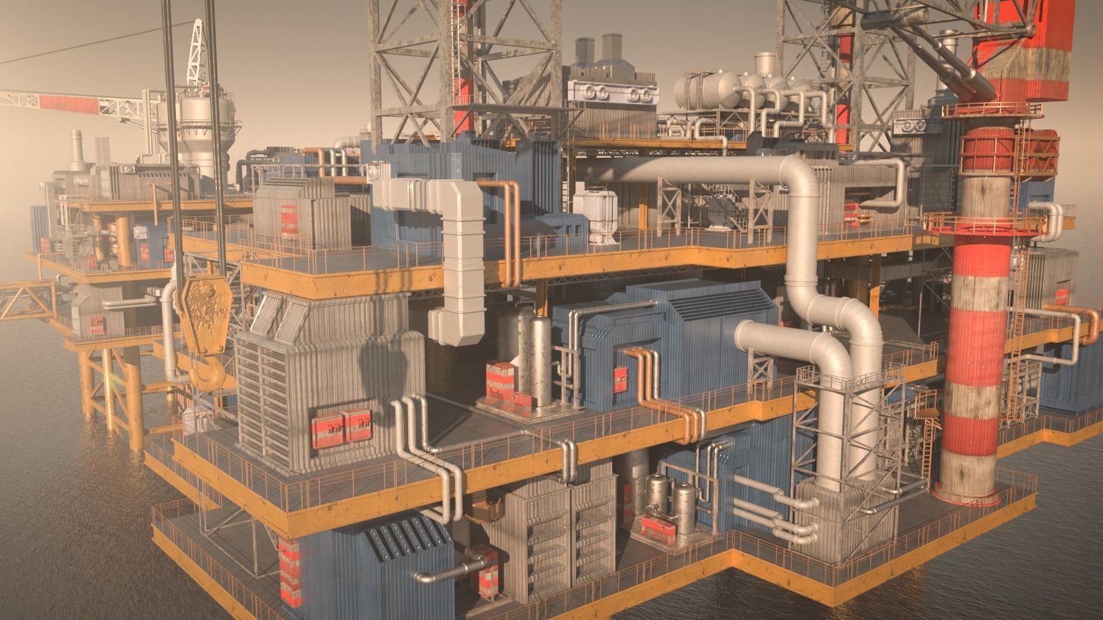 oil platform 3D model_6